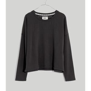 MWL Madewell Superbrushed Easygoing Sweatshirt Black XS